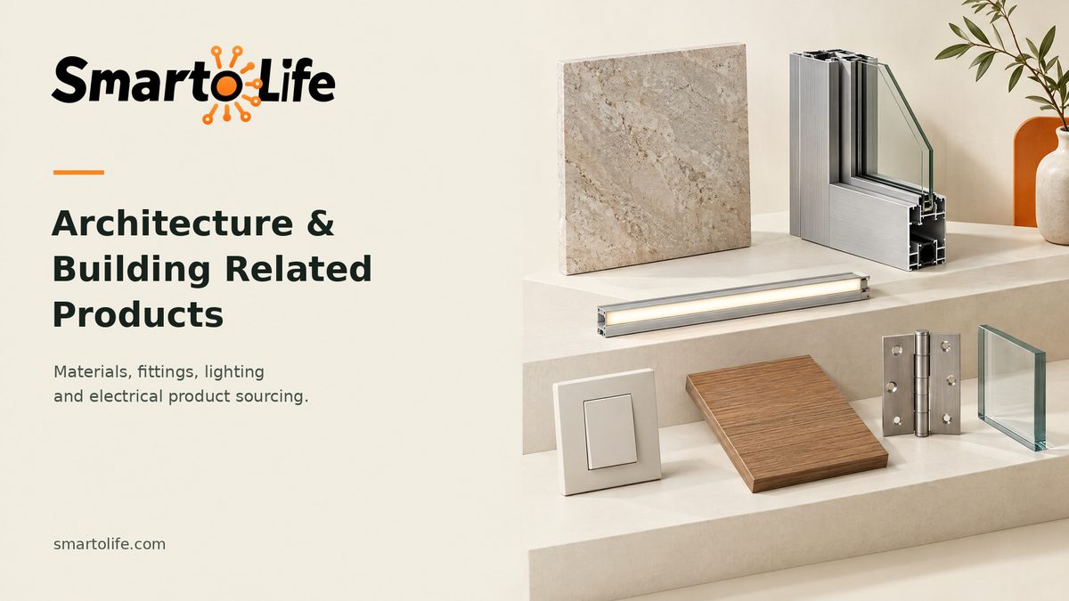 Smarto Life — architecture and building related products: materials, fittings, lighting and electrical product sourcing